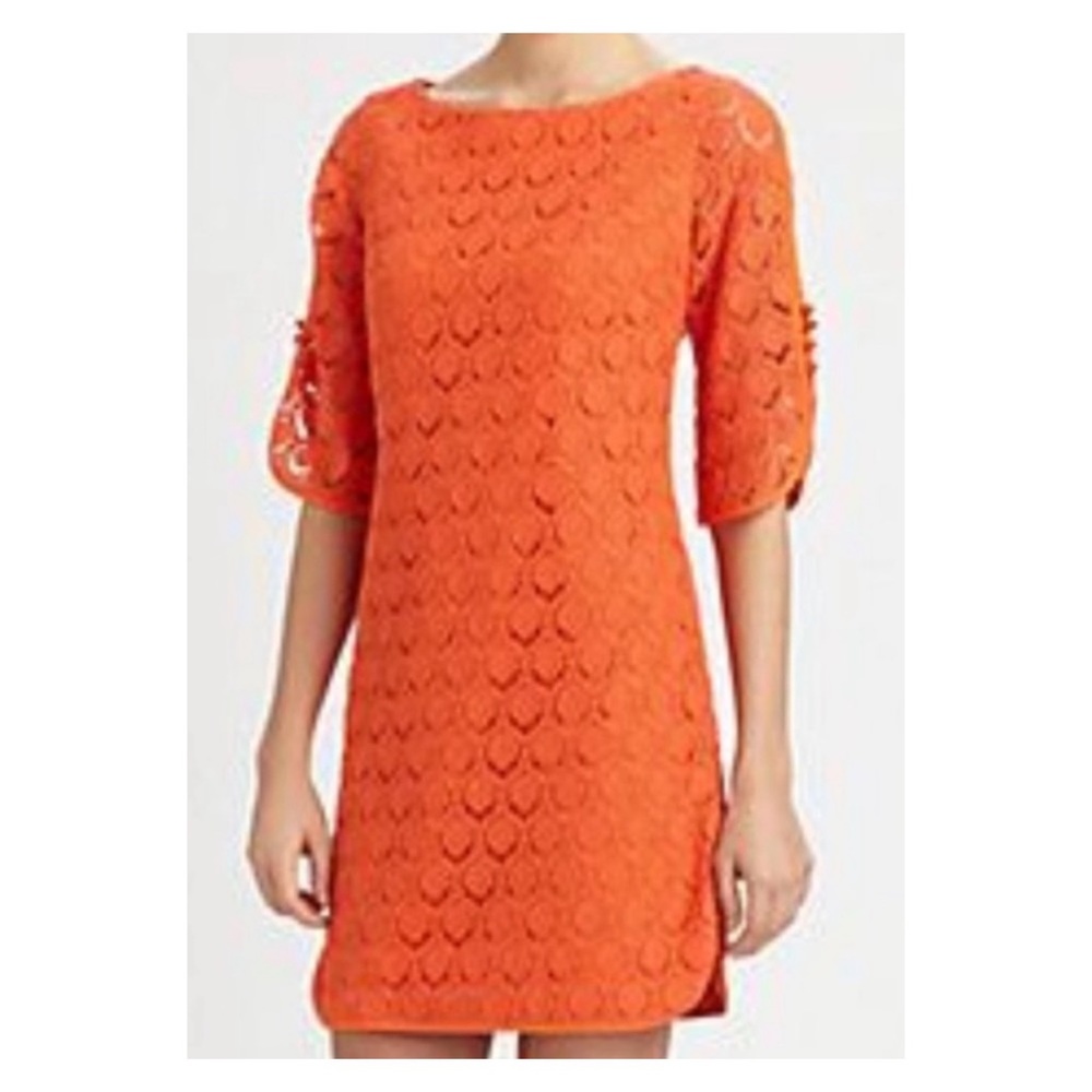 Trina Turk Lace Overlay Eyelet Dress Sz 4